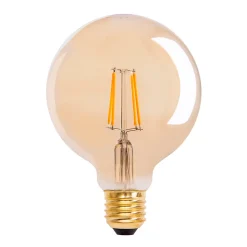 Lot de 3 ampoules LED douille E27 4,1 watts , en métal et verre, blanc chaud