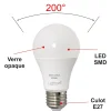 Lot de 10 ampoules LED E27 7,4W 650Lm 3000K - garantie 5 ans