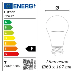 Lot de 10 ampoules LED E27 7,4W 650Lm 3000K - garantie 5 ans