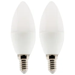 Lot de 2 ampoules LED Flamme 5W E14 400lm 6500K - Elexity