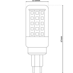 Lot de 6 ampoules LED G9, 3,5 watts, en plastique, blanc chaud