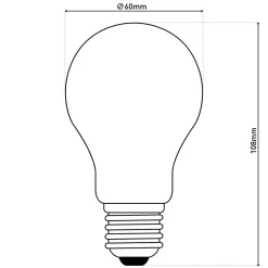 Lot de 6 ampoules LED pour douille E27 de 8 watts chacune, en métal et verre, blanc chaud