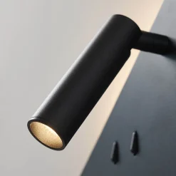 Lot de 2 appliques liseuses LED noires droite et gauche - Elaris