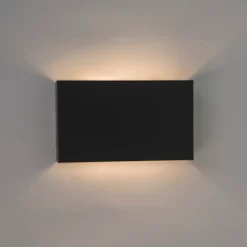 Lot de 2 appliques modernes noires - Otan