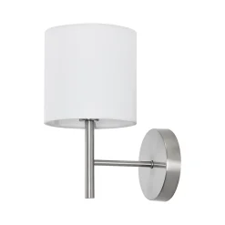 Lot de 3 appliques murales Winsford E14 argent blanc lux.pro