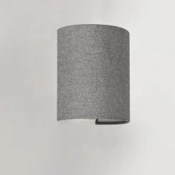 Lot de 2 Appliques Murales Brüssel en Forme Demi-Cercle E27 20 x 18 x 13 cm Gris lux.pro