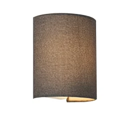 Lot de 2 Appliques Murales Brüssel en Forme Demi-Cercle E27 20 x 18 x 13 cm Gris lux.pro