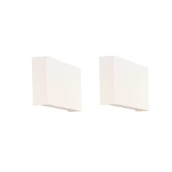 Lot de 2 appliques murales modernes blanches - Otan