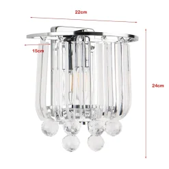 Lot de 2 appliques murales E14 Alnwick 24 x 22 x 15 cm chorme lux.pro