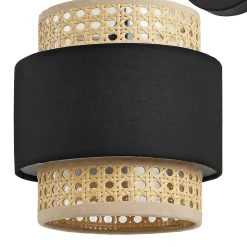 Lot de 3 appliques murales Southampton E14 noir beige lux.pro