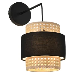 Lot de 3 appliques murales Southampton E14 noir beige lux.pro