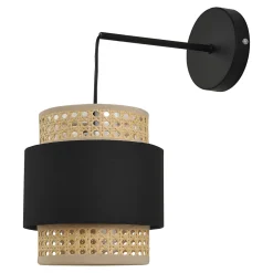 Lot de 3 appliques murales Southampton E14 noir beige lux.pro