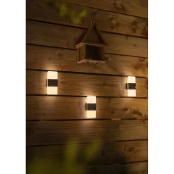 Lot de 4 Appliques murales solaires effet givrée 7lm-blanc chaud ou blanc froid-touche déco chic