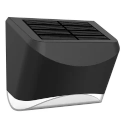 Lot de 6 Appliques solaires murales 5lm-lumière chaude-efficace pour baliser murs et clôtures