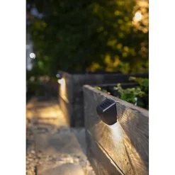 Lot de 6 Appliques solaires murales 5lm-lumière chaude-efficace pour baliser murs et clôtures