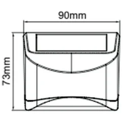Lot de 2 Appliques solaires murales 5lm-lumière chaude-efficace pour baliser murs et clôtures