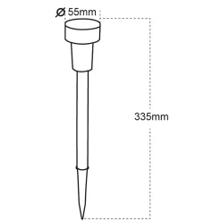 Lot de 6 Balises solaires inox H33,5cm-lumière blanche 5 lumens-idéale pour bordures ou allées