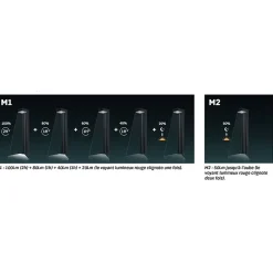 Lot de 2 bornes de jardin Eclairage LED Solaire Extérieur 100 Lm Autonomie 3 nuits IP54 ASLO