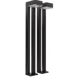 Lot de 2 bornes de jardin Eclairage LED Solaire Extérieur 100 Lm Autonomie 3 nuits IP54 ASLO