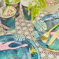 Lot de 12 Boule papier 30cm collection tropical