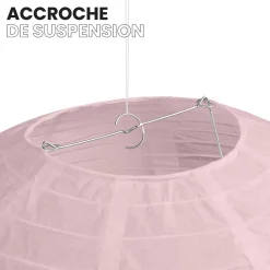 Lot de 12 Boules Japonaises Rose Pâle 30 cm