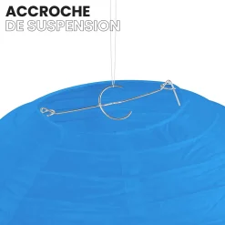 Lot de 12 Boules Japonaises Bleu Roi 40 cm