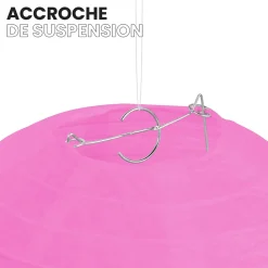 Lot de 12 Boules Japonaises Fuchsia 20 cm