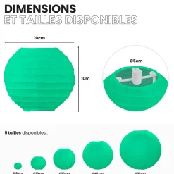 Lot de 12 Boules Japonaises Vert d'Eau 10 cm