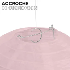 Lot de 12 Boules Japonaises Rose Pâle 20 cm