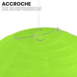 Lot de 12 Boules Japonaises Vert Anis 40 cm