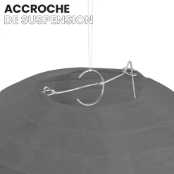 Lot de 12 Boules Japonaises Grises 20 cm