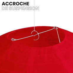 Lot de 12 Boules Japonaises Rouges 30 cm