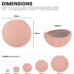 Lot de 12 Boules Japonaises Pêche 30 cm