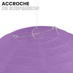 Lot de 12 Boules Japonaises Aubergine 40 cm