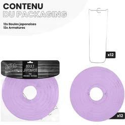 Lot de 12 Boules Japonaises Parme 30 cm