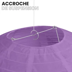 Lot de 12 Boules Japonaises Aubergine 30 cm