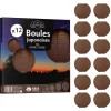 Lot de 12 Boules Japonaises Chocolat 10 cm