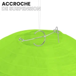 Lot de 12 Boules Japonaises Vert Anis 20 cm