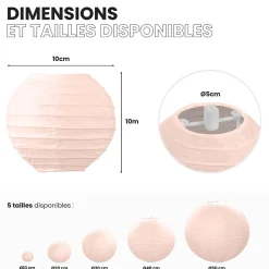 Lot de 12 Boules Japonaises Saumon 10 cm