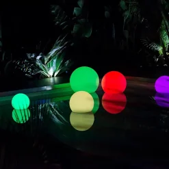 Lot de 2 boules lumineuses sans fil BOBBY Blanc Polyéthylène D30CM