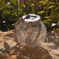 Lot de 2 boules solaires CRACK BALL CORD H13cm