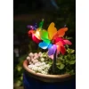 Lot de 2 décorations solaire moulin à vent (1 pièce par modèle)- Hauteur 51cm- 3 lumens- Eclairage extérieur Jardin