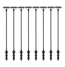 Lot de 8 Eclairages LED 35 lm Solaire à planter Idéal illumination de composition florale