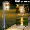 Lot de 4 Eclairages LED 25 lm Solaire à planter Idéal éclairage Allée et chemin