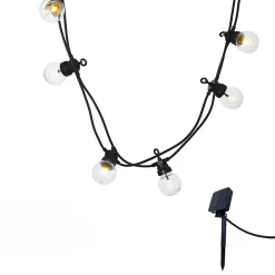 Lot de 2 guirlandes solaires 10 globes x2 PARTY CLEAR SOLAR Blanc Plastique 5.9M