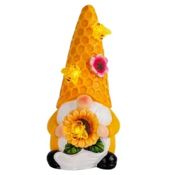 Lot de 2 lampes décoratives/solaires 'ABBY', en plastique avec LED intégrées, capteur crépusculaire, hauteur 17 cm