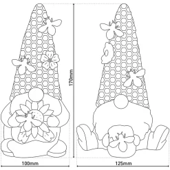 Lot de 2 lampes décoratives/solaires 'ABBY', en plastique avec LED intégrées, capteur crépusculaire, hauteur 17 cm