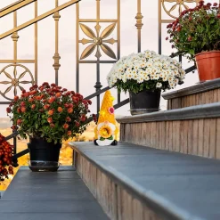 Lot de 2 lampes décoratives/solaires 'ABBY', en plastique avec LED intégrées, capteur crépusculaire, hauteur 17 cm