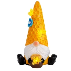 Lot de 2 lampes décoratives/solaires 'ABBY', en plastique avec LED intégrées, capteur crépusculaire, hauteur 17 cm