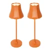 Lot de 2 lampes de table rétro orange rechargeables IP44 - Granny